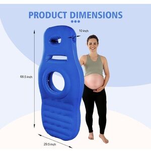 Blue Inflatable Maternity Support Pillow